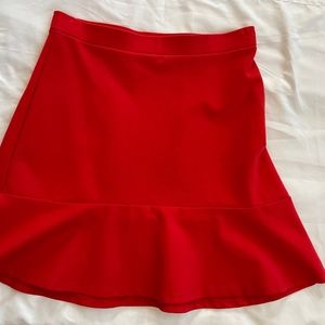 Ann Taylor Loft Flare Red Skirt